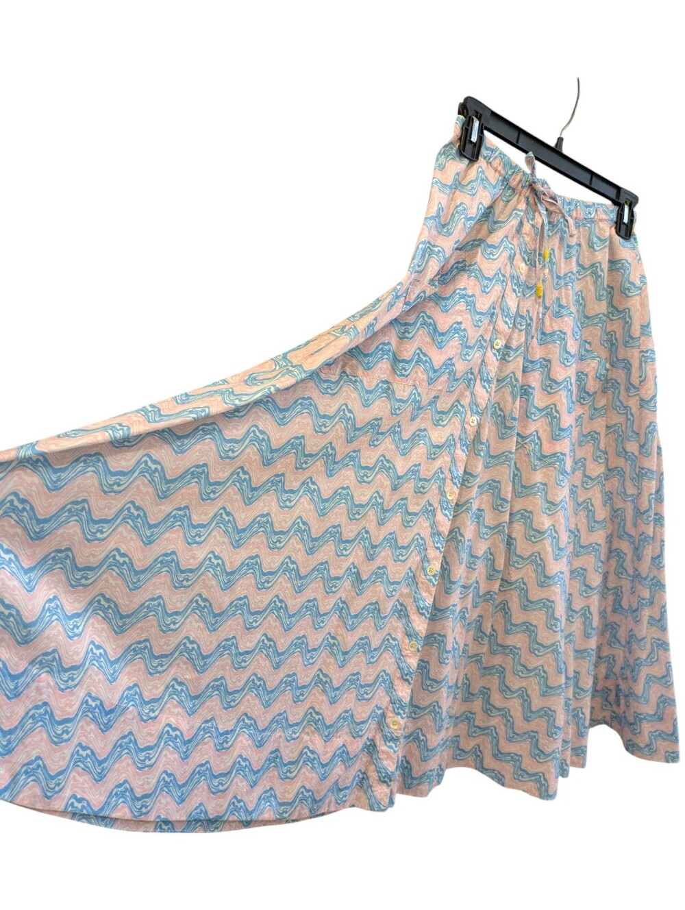 Kerri Rosenthal Fette Midi Skirt XS Printed Button Front Cotton Novelty Print
